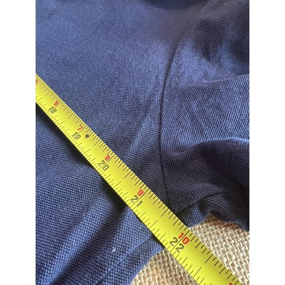 Polo Ralph Lauren Mens X Large Shirt Custom Slim Fit Navy Blue Red White Collar - Picture 6 of 6